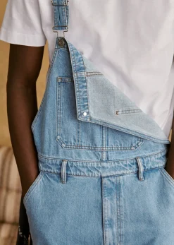 Sezane Denim|Jeans|Salopette Robby Délavé