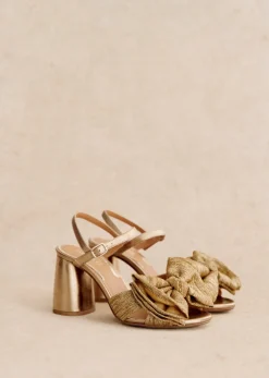 Sezane Sandales|Sandales Teresa Textile Doré Vintage