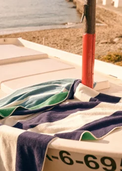 Sezane Accessoires|Serviette De  Plage Positano Marine Vert