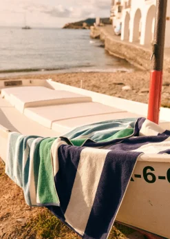 Sezane Accessoires|Serviette De  Plage Positano Marine Vert