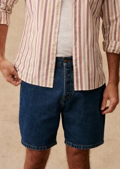 Sezane Shorts|Short Elio Bleu Denim