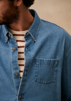 Sezane Denim|Vestes coton|Surchemise Valerio Denim