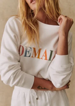 Sezane Sweats|Sweat-Shirt Demain - Création Solidaire Blanc/Multico