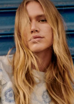 Sezane Sweats|Sweat-Shirt Harlem Bleu Vintage / Ecru