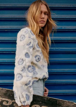 Sezane Sweats|Sweat-Shirt Harlem Bleu Vintage / Ecru