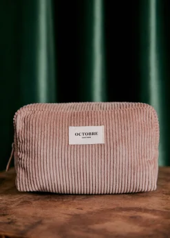 Sezane Accessoires|Trousse De Toilette Twyman Velours Côtelé