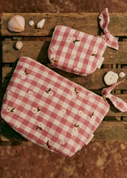Sezane Lifestyle|Le Bain|Trousse Zippée Vichy Rose