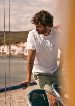 Sezane T-shirts|Le Bain|T-Shirt Ancre Blanc