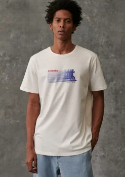 Sezane T-shirts motif|T-shirts manches courtes|T-Shirt Athletics Club Écru