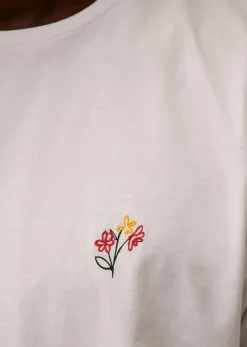 Sezane T-shirts motif|T-shirts manches courtes|T-Shirt Fleur Blanc