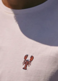 Sezane T-shirts|Le Bain|T-Shirt Homard Blanc