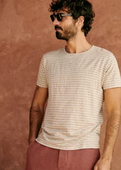 Sezane T-shirts manches courtes|T-Shirts coton lin|T-Shirt Martin