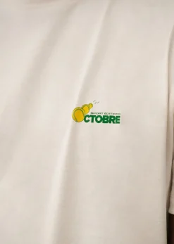 Sezane T-shirts motif|T-shirts manches courtes|T-shirt Tennis Écru