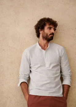 Sezane Chemises col mao|Chemises rayures|Tunique Buster