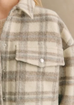 Sezane Vestes & Manteaux|Veste Anneline Gris Clair