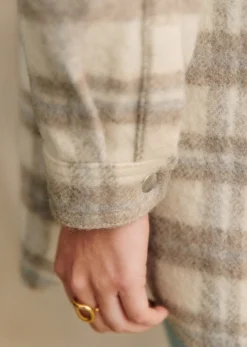 Sezane Vestes & Manteaux|Veste Anneline Gris Clair