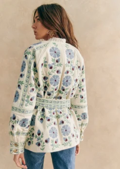 Sezane Vestes & Manteaux|Veste Renato Ecru Multicolore